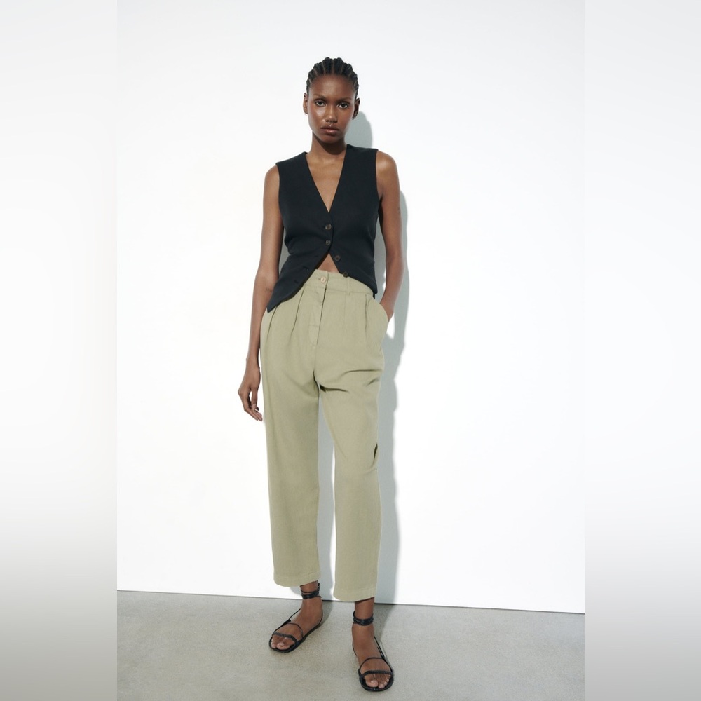 ZARA DARTED BALLOON PANTS